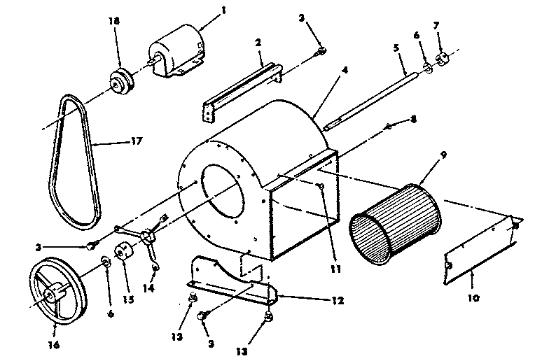 Kenmore 610742120 blower assembly diagram