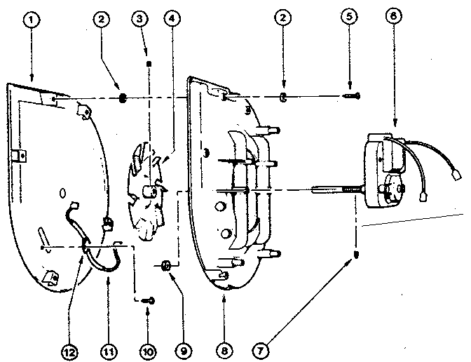 Kenmore 6396970 main body assembly diagram