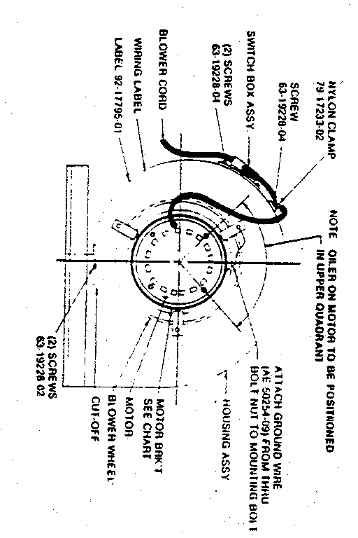 Rheem GMC complete blower assembly diagram