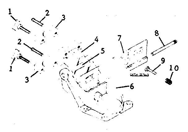 Shakespeare MB-6DD PRE-1980 motor mount assembly diagram