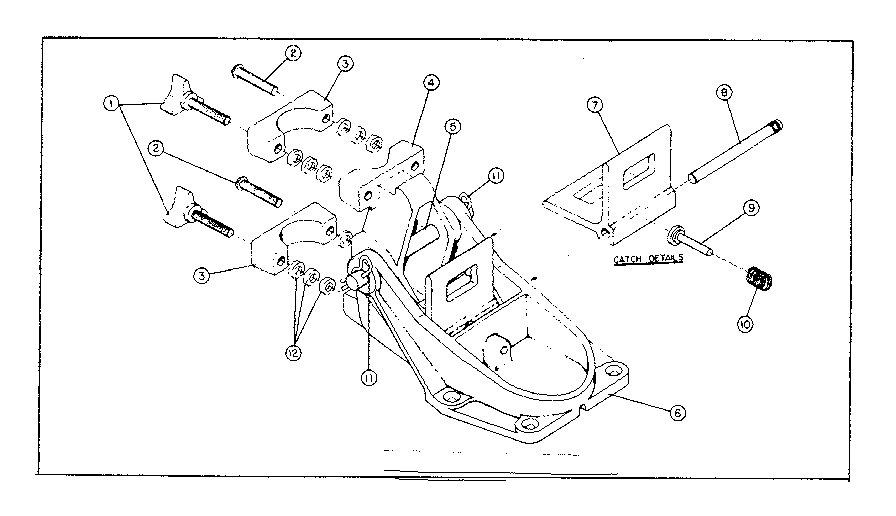 Shakespeare MB-6DD POST-1980 motor mount assembly diagram