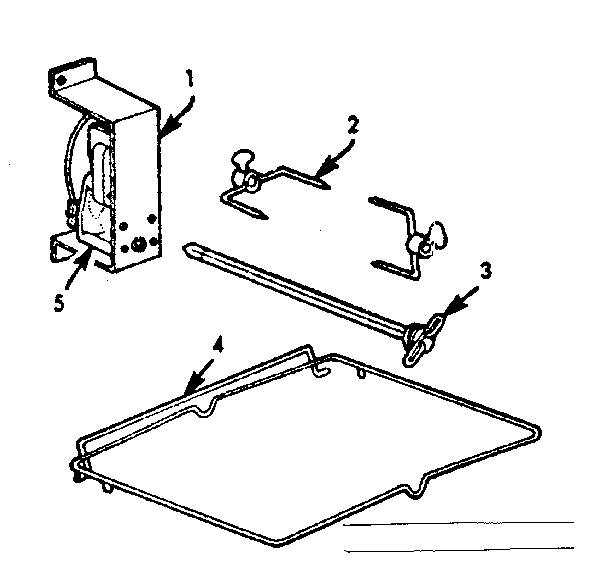 Kenmore 1033056550 optional rotisserie diagram