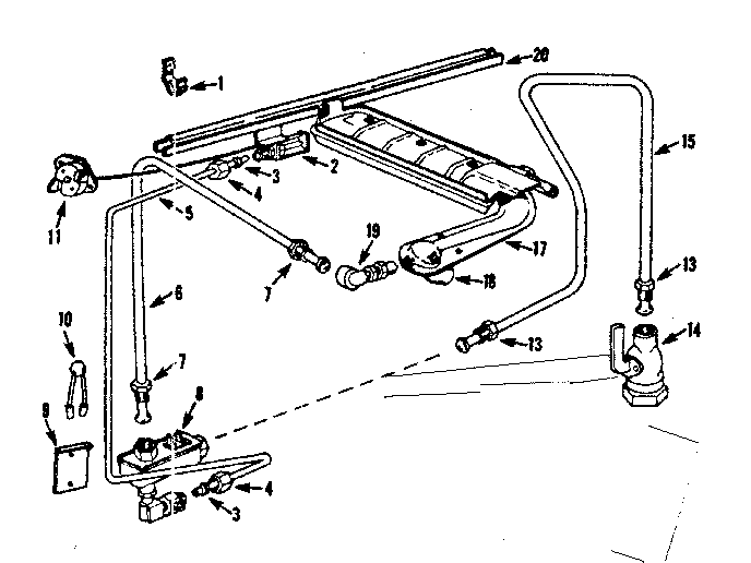 Kenmore 1033046521 burner section diagram