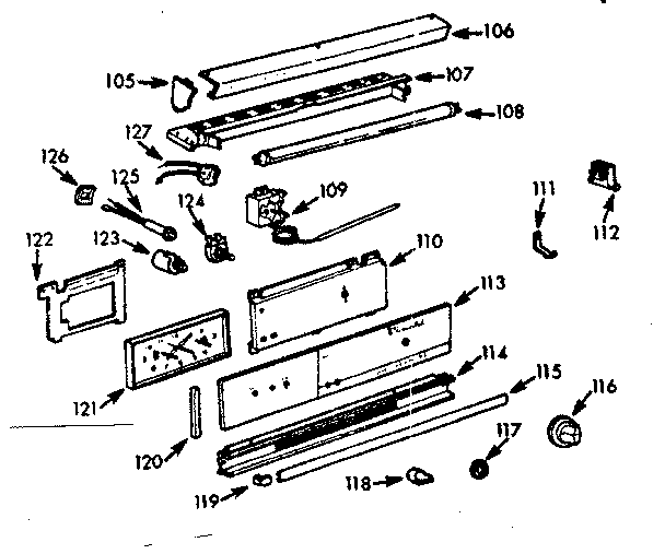 Kenmore 1033046521 control panel diagram