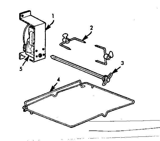 Kenmore 1033046521 accessory - rotisserie diagram