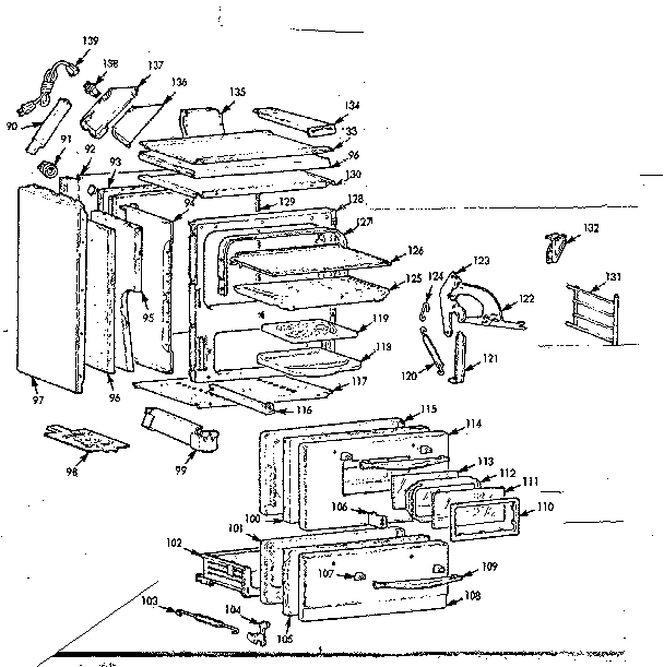 Kenmore 1037424600 for body section diagram