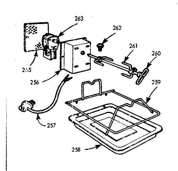 Kenmore 1037426760 accessory - rotisserie diagram