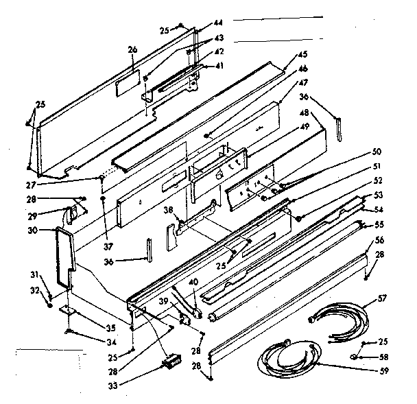 Kenmore 1037426741 backguard section diagram