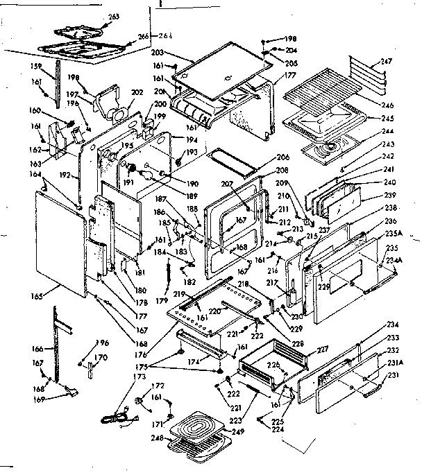 Kenmore 1037426741 body section diagram