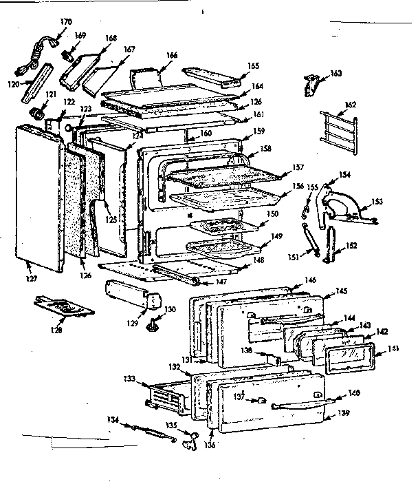 Kenmore 1037444414 body section diagram