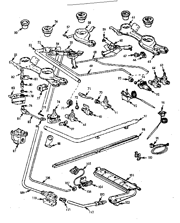 Kenmore 1037445404 burner diagram