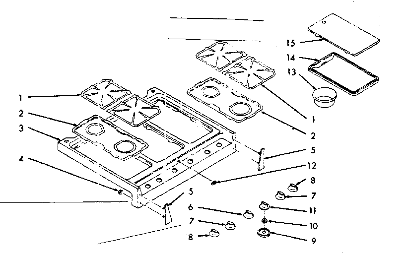 Kenmore 1037446740 main top section diagram