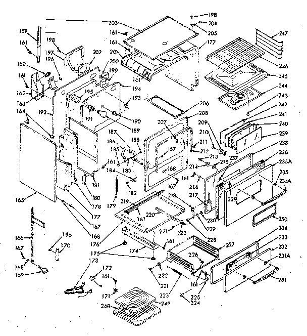Kenmore 1037446740 body section diagram