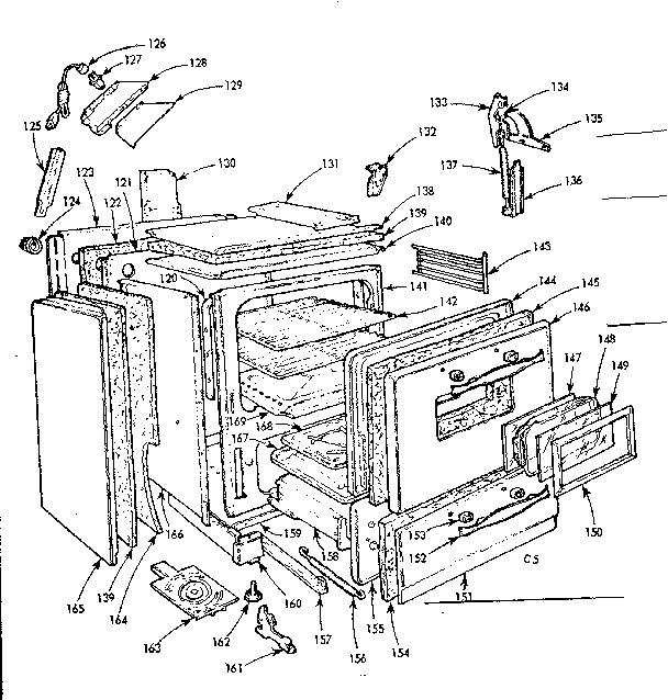 Kenmore 1037486344 body section diagram