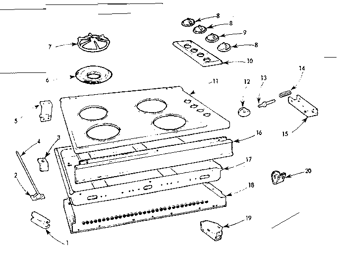 Kenmore 1037884800 maintop and body section diagram