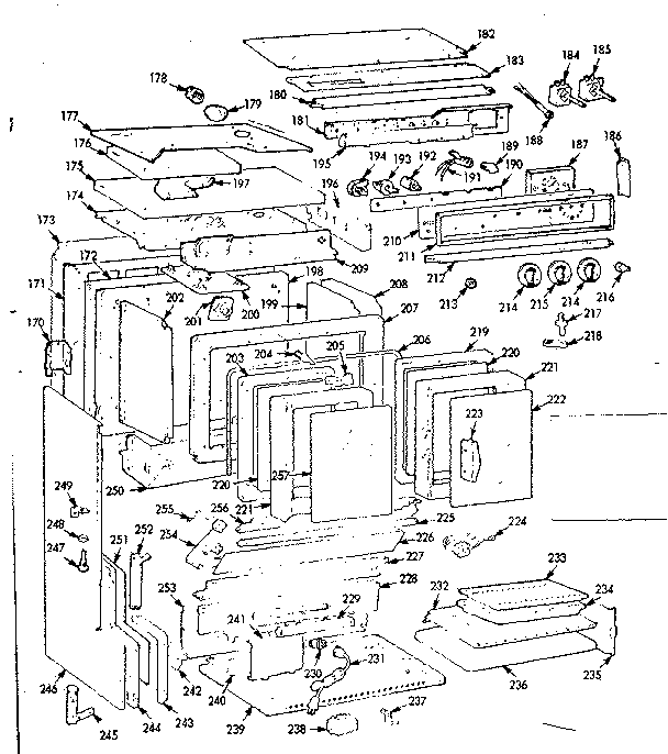 Kenmore 1037884800 upper oven body section diagram
