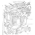 Kenmore 1037884600 upper oven body section diagram
