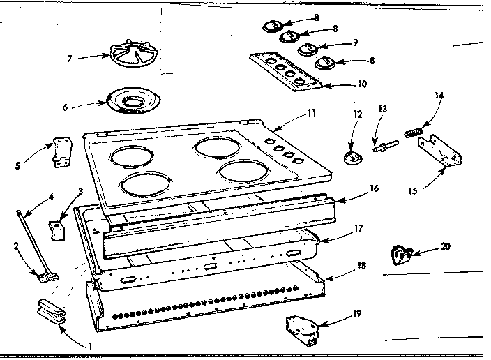 Kenmore 1037884604 maintop and body section diagram