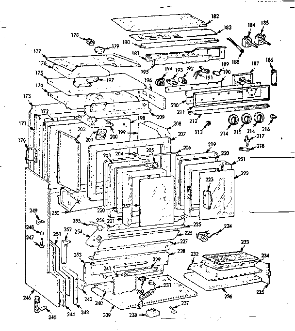 Kenmore 1037884604 upper oven body section diagram