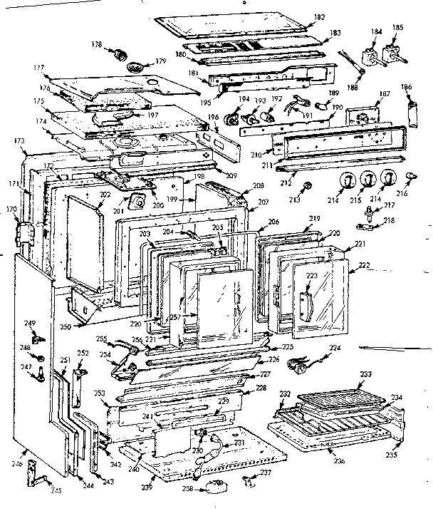 Kenmore 1037884814 upper oven body section diagram