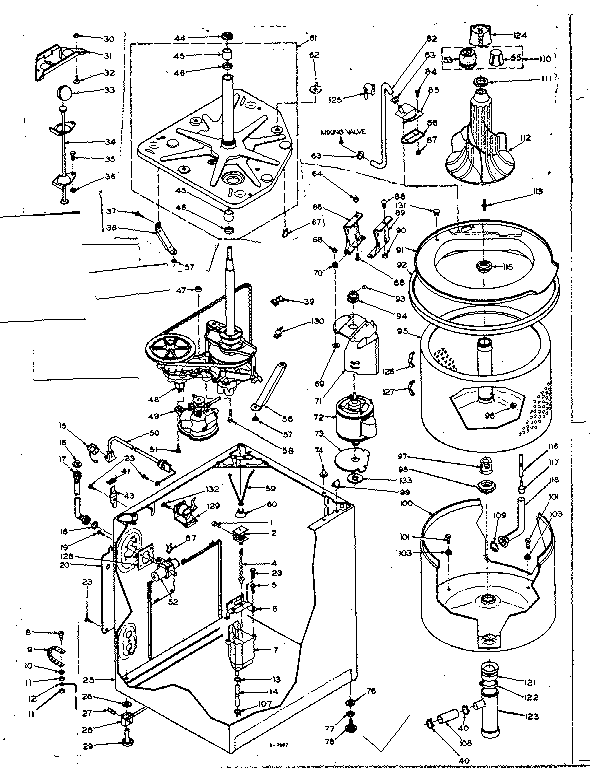 Kenmore 1106504803 machine sub-assembly diagram