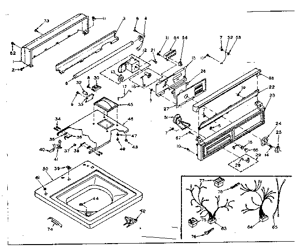 Kenmore 1106504803 top and console assembly diagram