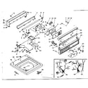 Kenmore 1106504803 top and console assembly diagram