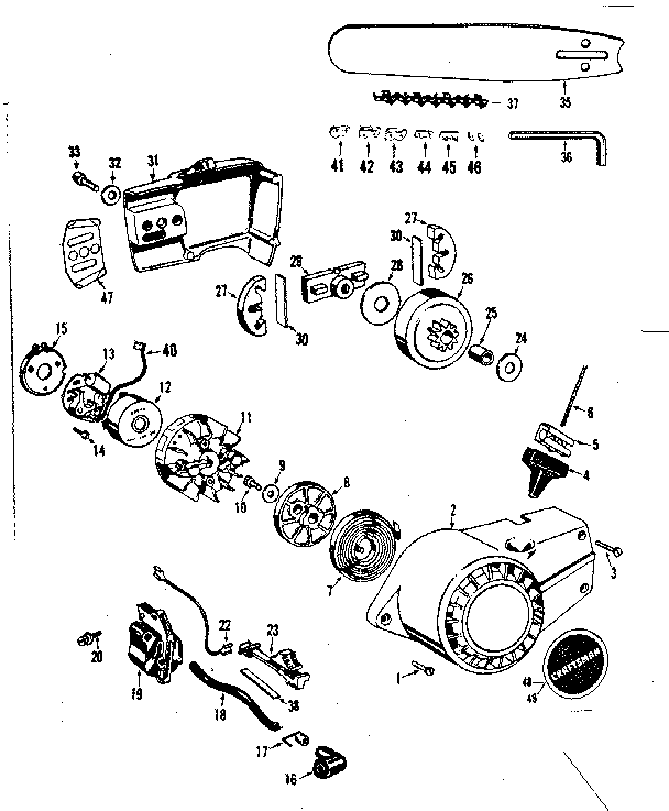 Craftsman 358350850 flywheel assembly diagram