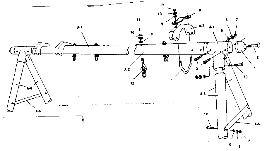Sears 51272214-82 a-frame hardware bag #93670 diagram