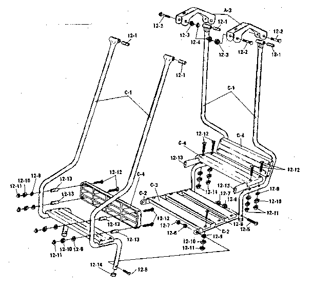 Sears 51272214-82 lawn swing hanger diagram