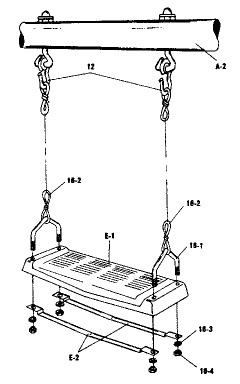 Sears 51272214-82 swing hardware bag #97202 diagram