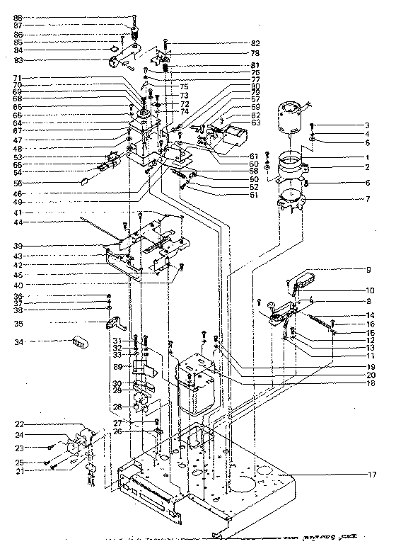 LXI 36674280100 mechanism parts (top) diagram