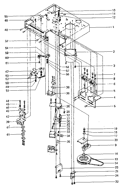 LXI 36674280100 mechanism parts (bottom) diagram