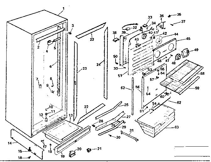 Kenmore 757720941 cabinet diagram