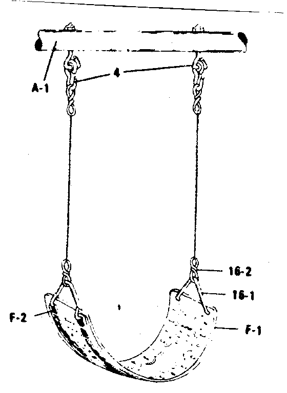 Sears 51272758-81 swing assembly #92302 diagram