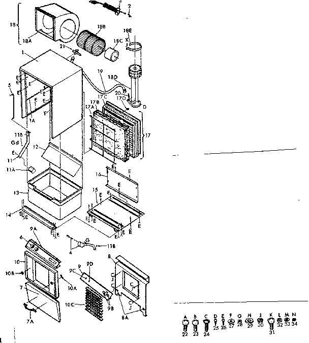 Kenmore 56561970 functional replacement parts diagram