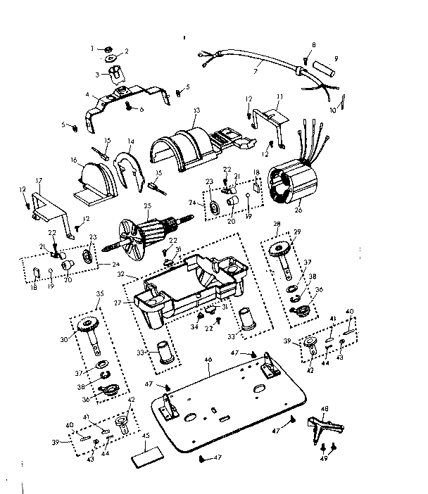 Kenmore 10085100 base assembly diagram