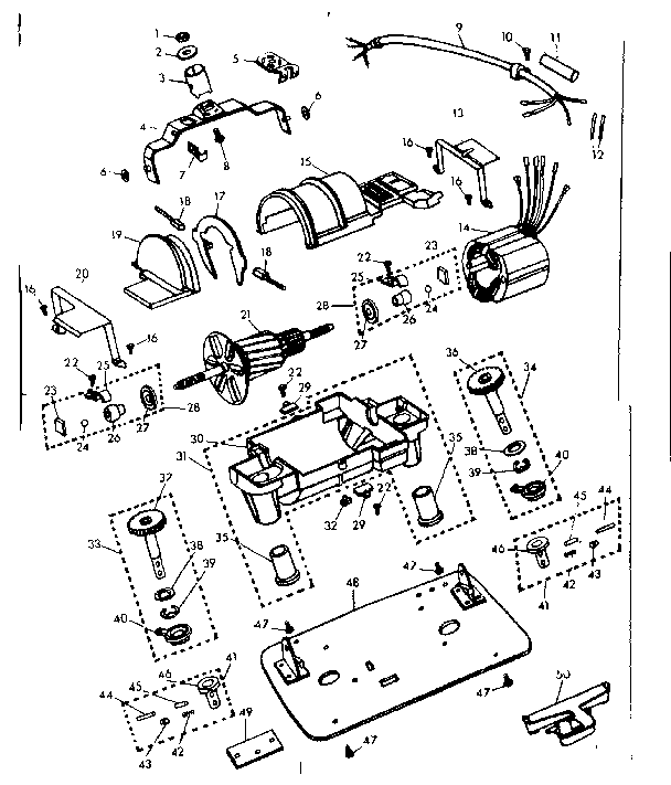 Kenmore 10085400 internal machine parts diagram