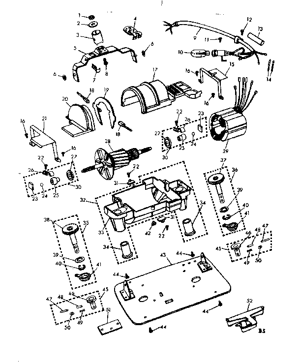 Kenmore 10085800 internal machine parts diagram