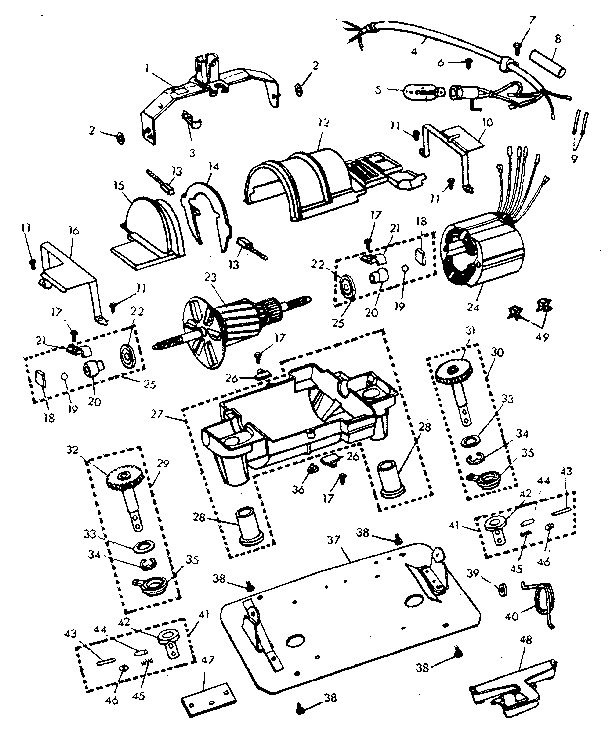 Kenmore 10085802 internal machine parts diagram