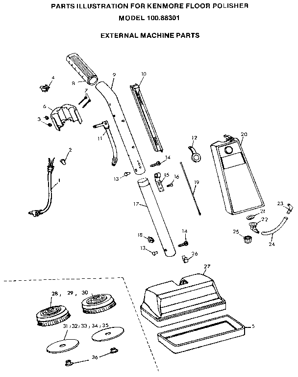 Kenmore 10088301 external machine diagram