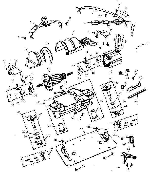 Kenmore 1008881180 internal machine parts diagram