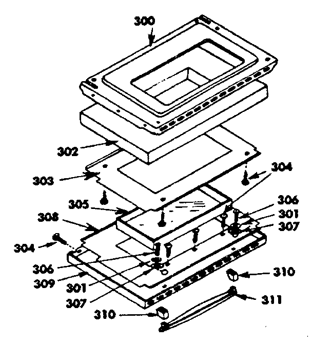 Kenmore 1553567201 oven door diagram