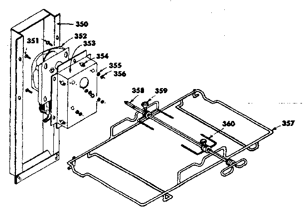 Kenmore 1553567201 optional rottisserie diagram