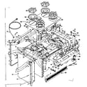 Kenmore 1553567500 top section and outer body diagram