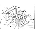 Kenmore 1553567500 oven door - model no. 3567500 diagram
