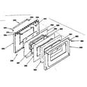 Kenmore 1553567591 oven door parts for model no. 155.3567501 diagram