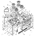 Kenmore 1553567690 top section and outer body diagram
