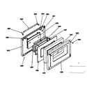 Kenmore 1553567690 oven door parts for model no. 155.3567600 diagram