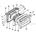 Kenmore 1553567690 oven door parts for model no. 155.3567690 diagram